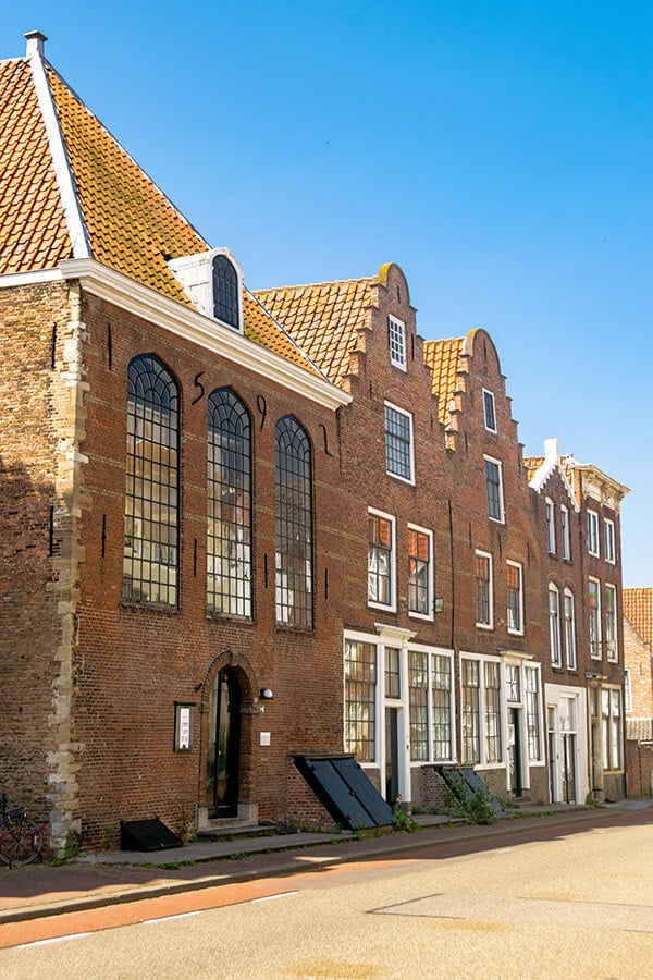 Beautiful homes in the historic center of Middelburg.  One of the best things to do in Middelburg is to explore its beautiful center. #travel #middelburg