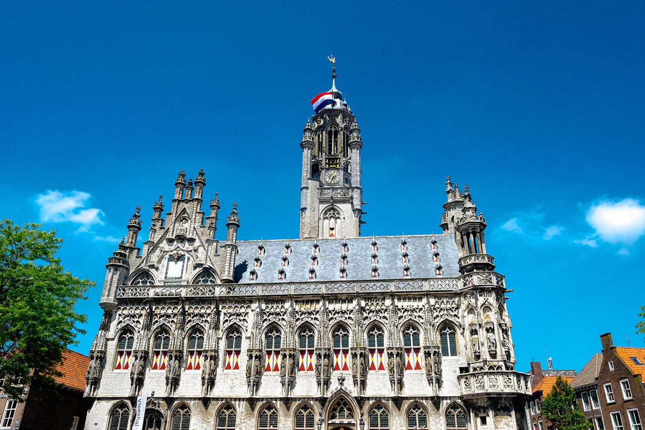 The beautiful Gothic city hall of Middelburg, the Netherlands.  One of the best things to do in Middelburg is to admire the architecture... #netherlands #zeeuwse 