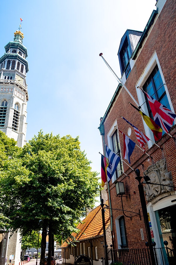 The exterior of the Roosevelt Hotel in Middelburg, the Netherlands.  This boutique hotel in Middelburg is a great place to stay in Middelburg! 