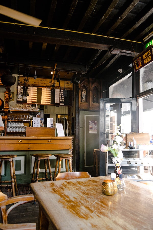 Brown bar De Mug in Middelburg, the Netherlands. Having a local beer is one of the best things to do in Middelburg, the Netherlands!