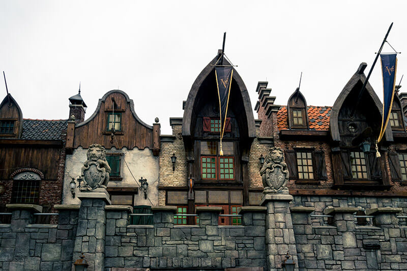 Beautiful exterior of the Vliegende Hollander ride at Efteling Theme Park, a unique Dutch theme park that can be visited from Amsterdam.