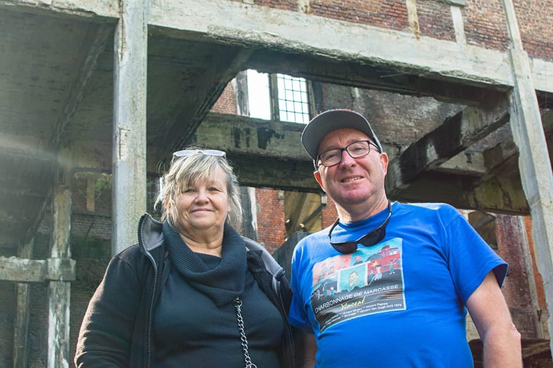 Filipe and Nadine, volunteers at the Marcasse in the Borinage.