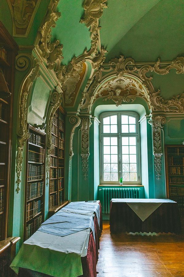 The Rococo library within Abdij Rolduc, an abbey hotel in Kerkrade, the Netherlands #abbey #rococo #library 