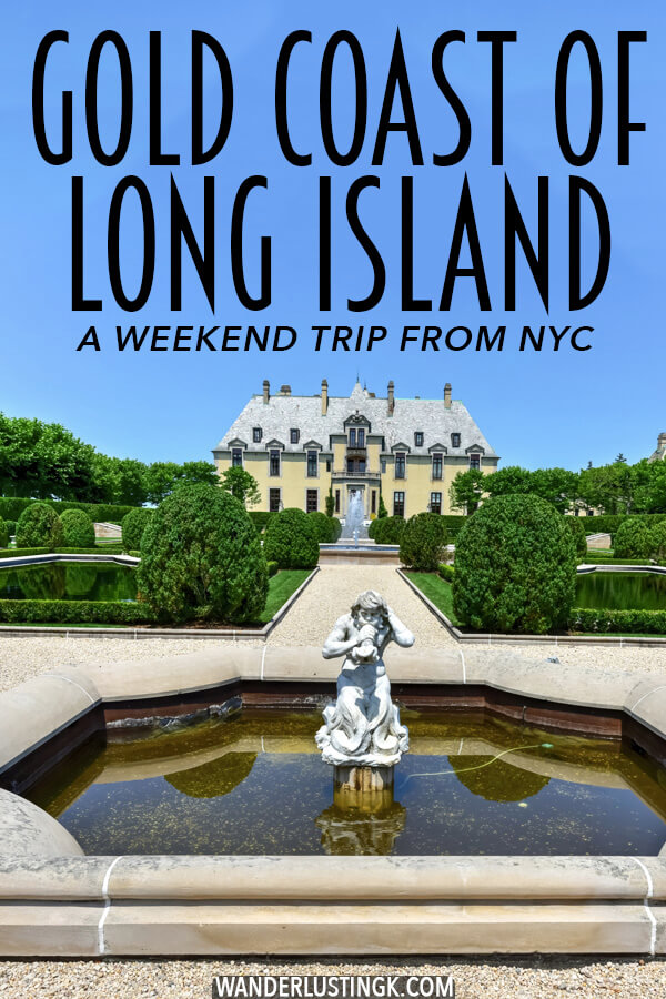 Looking for a weekend trip from New York City? Follow this guide to see the best of the Gold Coast of Long Island.  The real mansions of this area inspired Fitzgerald's Great Gatsby and can be visited on a relaxing weekend from NYC! #travel #NYC #NewYork #LongIsland