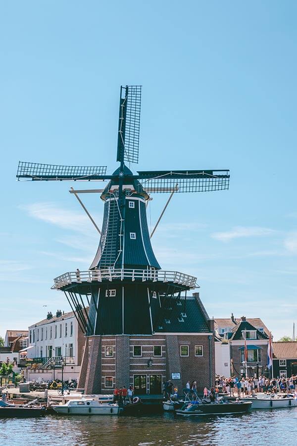 Gorgeous windmill in Haarlem, one of the most beautiful cities in Holland