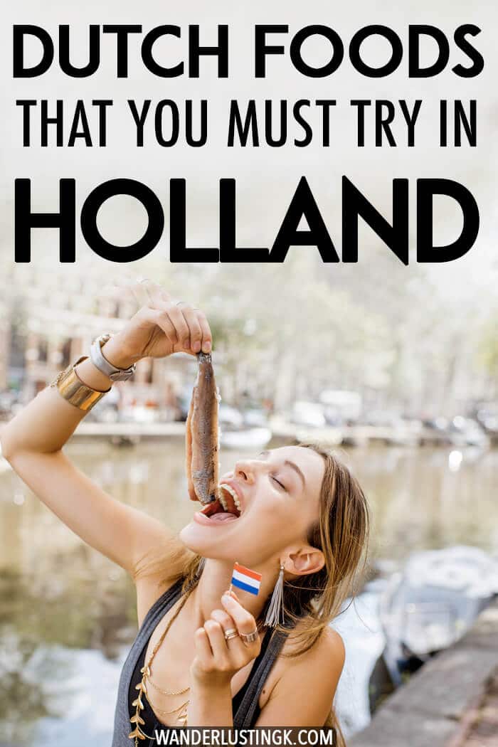 Trying to figure out what to eat during your trip to Amsterdam? Your Dutch food bucket list with unique Dutch foods to eat in Amsterdam and where to find them. #travel #food #Amsterdam #netherlands #holland