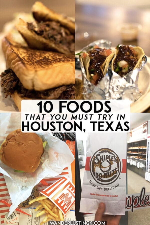 Looking for delicious foods to eat in Houston, Texas?  Check out this foodie bucket list for Houston with ten foods that you must try in Houston! #texas #houston #travel #food #foodie