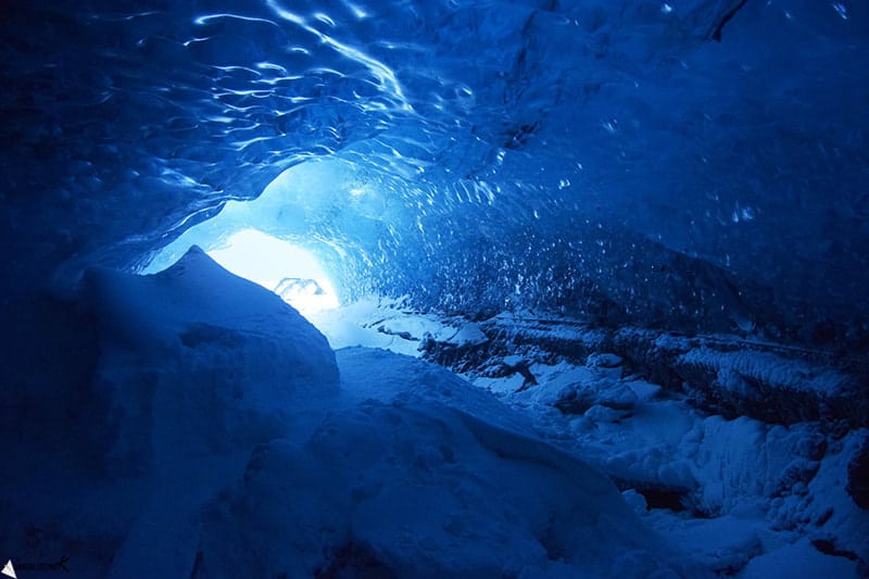 Photo of Ice Cave in Iceland. Read about visiting iceland in the winter and iceland road trips.