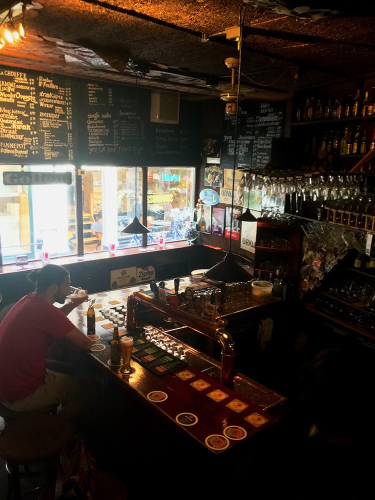 Photo of Gollum Cafe in Amsterdam, one of the best craft beer bars in Amsterdam with tips for Dutch craft beer.
