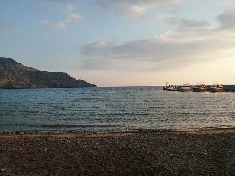 Sunset on the beach near Plakias, Crete