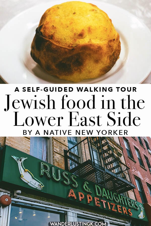 Love bagels? Interested in trying out Jewish food in New York City?  Follow this self-guided foodie walking tour of the Lower East Side in Manhattan with different Jewish bakeries and cafes that you can't miss! 