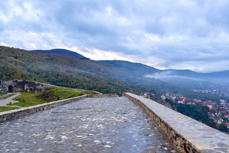 Mountains from Prizren Fortress. See the best tourist attraction in Prizren with beautiful photos of Prizren Kosovo.