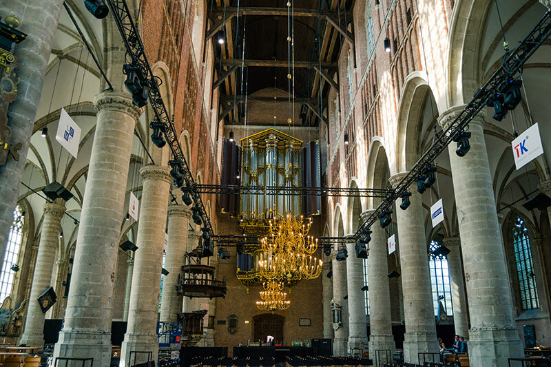 Interior of the Pieterskerk, one of the key filming locations for the Miniaturist in the Netherlands. #travel #netherlands #leiden 