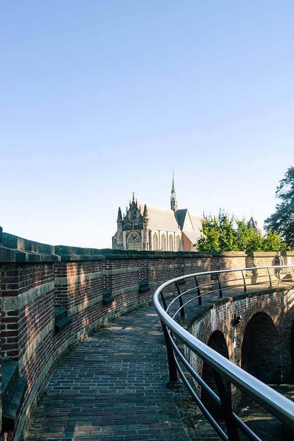 Beautiful view of de Burcht, one of the best things to do in Leiden for first time visitors!