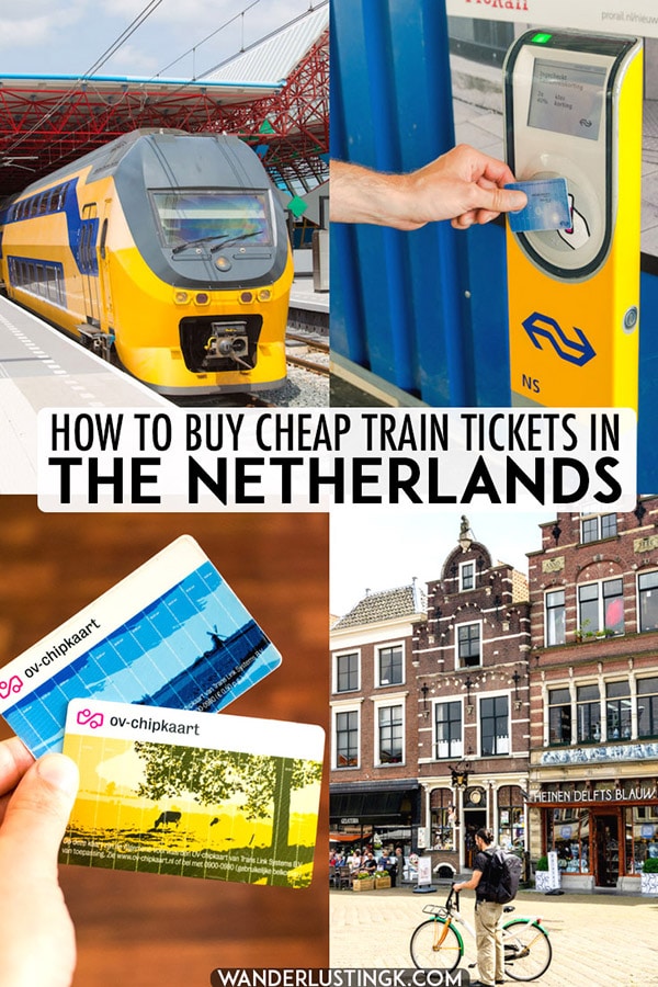 Planning to travel by train in the Netherlands? Insider tips to buy cheap train tickets in the Netherlands for tourists and residents. #travel #netherlands #trains #amsterdam