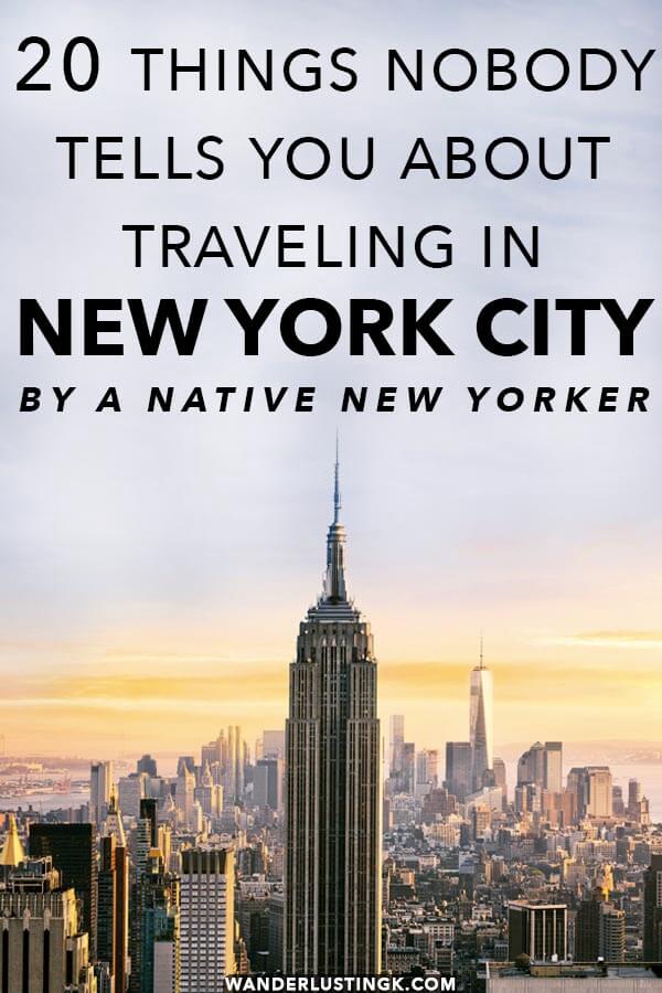 Things to know when traveling to New York for the first time by a native New Yorker. Read local secrets and travel tips for visiting NYC! #NewYorkCity #travel #NYC