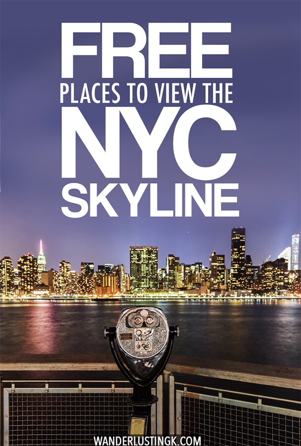 Auf der Suche nach den besten Aussichten in New York City? 12 kostenlose Aussichtspunkte auf die Skyline von Manhattan, die Sie auf Ihrer Reise nach New York City unbedingt sehen sollten! #Reisen #NewYorkCIty #NYC #Manhattan #NewYork