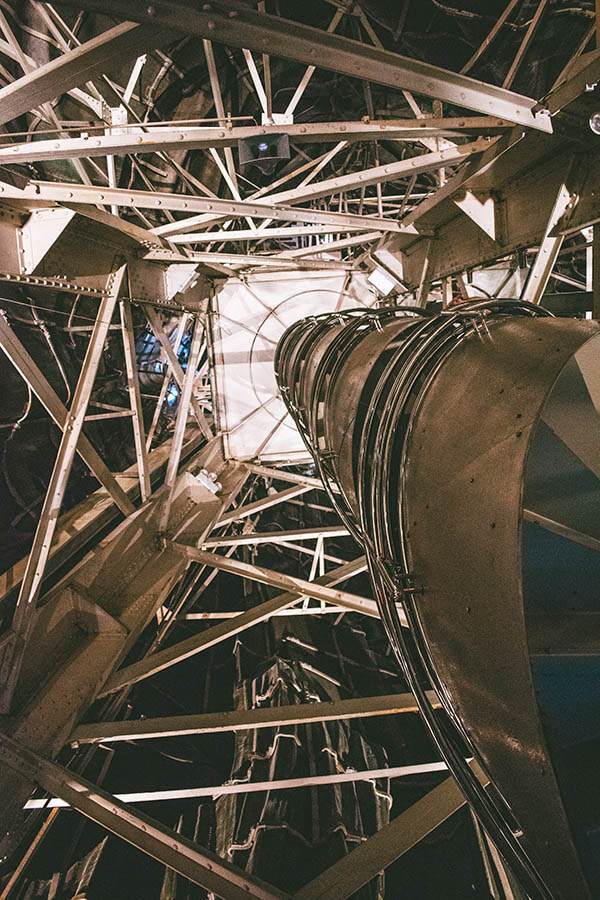 Interior of the Statue of LIberty seen from podium access