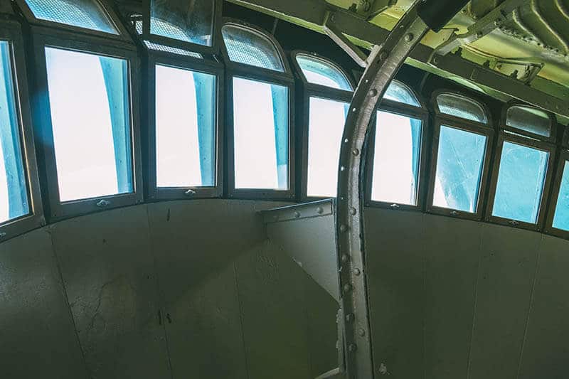 View within the crown of the Statue of Liberty