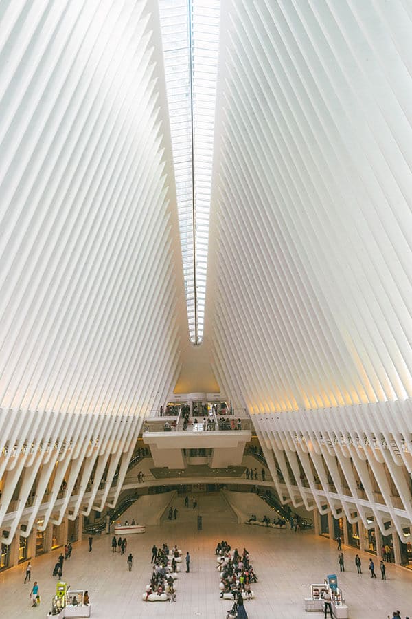 Oculus, one of the most iconic places to visit in New York City during a two day visit.