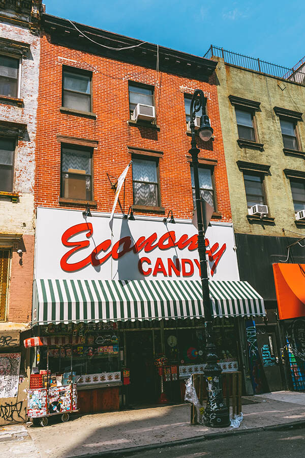 Exterior of Economy Candy on the Lower East Side