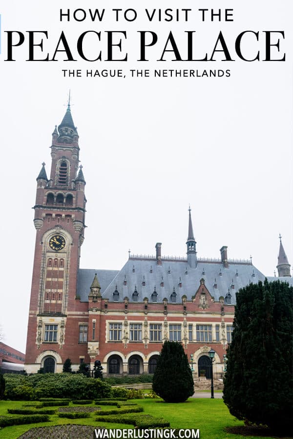 A guide on how to visit the stunning Vredespaleis (the Peace Palace) in the Hague.  This stunning UN building in the Hague is where the International Court of Justice takes place! #travel #holland #peacepalace #denhaag #netherlands #UN
