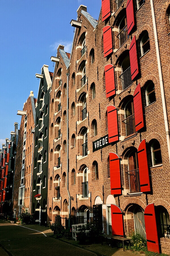 Beautiful warehouse on the Westelijke Eilanden in Amsterdam. This off the beaten path neighborhood in Amsterdam is quiet and beautiful to explore!  #amsterdam #holland #travel #netherlands