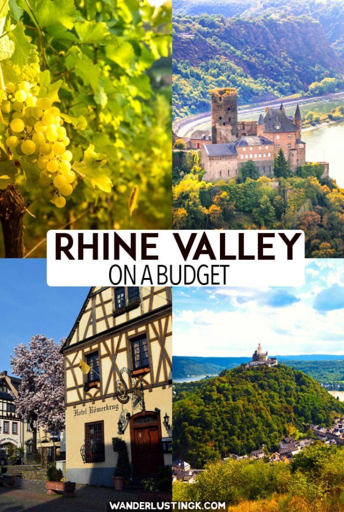 Tips for visiting the beautiful Rhine Valley wine region in Germany on a budget. Read how to do independent travel in Germany without a river cruise. #Germany #Travel #Europe #Rhine