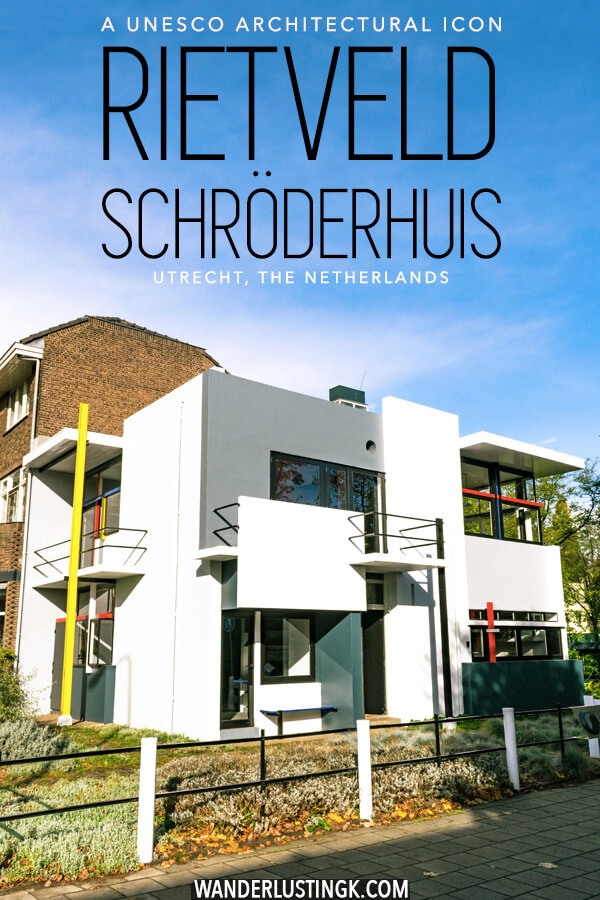 Love architecture and interior design? You need to visit the Rietveld Schröderhuis (Schroder house) in Utrecht, the Netherlands! This De Stijl icon has gorgeous interior that you can view and a fascinating history! #architecture #destijl #netherlands #interiordesign #design