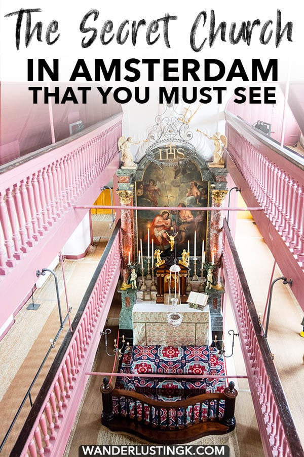Looking for a taste of Amsterdam off the beaten path (without the crowds)? Don't miss Amsterdam's secret church, which is hidden in the attic of a canal house.  Our Lord in the Attic (Onze lieve heer op zolder) is definitely worth a visit! Read how to save on admission fees! #travel #kerk #amsterdam #holland #netherlands #nederland
