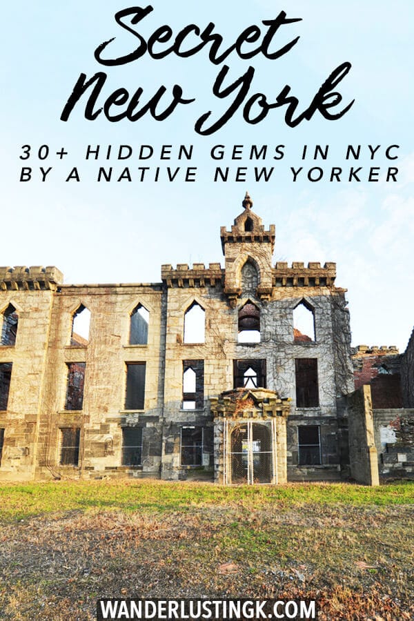 Tired of the same old places? 30+ hidden gems off the beaten path recommendations for New York City written by a native New Yorker.  These secret spots won't be in your average New York guide! #travel #NYC #NewYork #NewYorkCIty