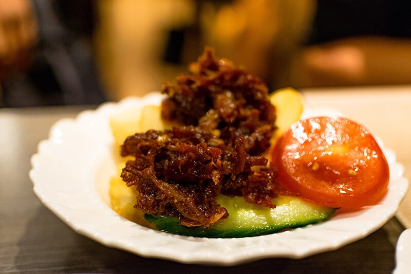 Telo Terie, a Javanese Surinamese food, served with salted fish and cassava! #food