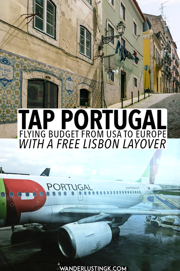 A complete airline review of flying with TAP Portugal from the US to Europe with a free Lisbon Layover. If you're looking for a cheap flight to Europe, definitely try out TAP Portugal if you're flying out of JFK. #travel #airlines #portugal #lisbon