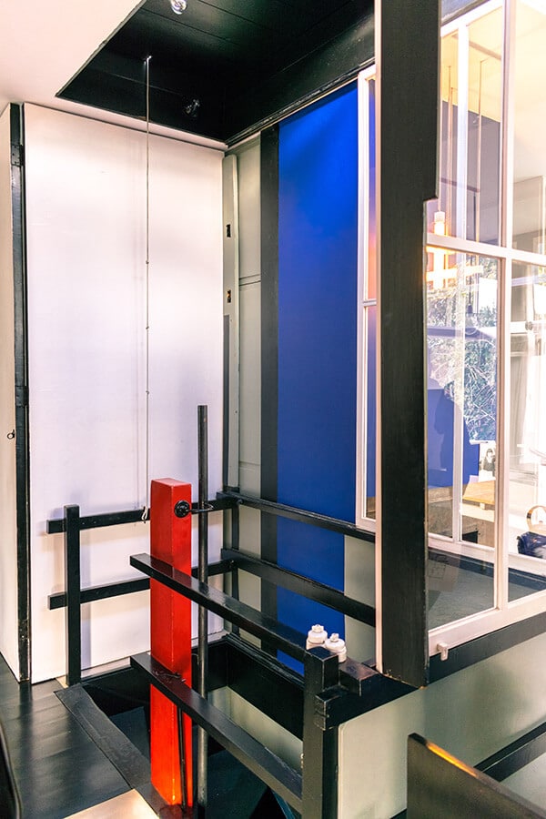 The staircase in the rietveld schröderhuis from the first floor. This innovative house in utrecht is the embodiment of De Stijl! #destijl #design #interiordesign