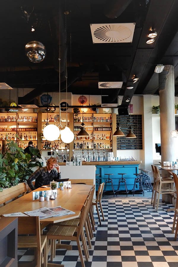 Interior of Van Kinsbergen Gastropub in the Zeeheldenkwartier of the Hague.  This cool neighborhood has lots of great cafes! #haag #denhaag #hague #holland #travel