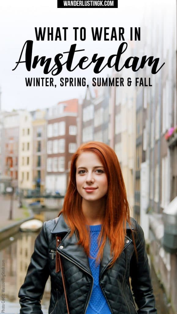 Wondering what to pack for Amsterdam? Insider tips by a resident for what to wear in Amsterdam in spring, fall, winter, and summer!