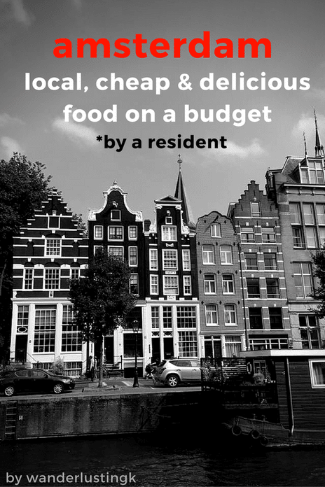 Visiting Amsterdam on a budget? Insider tips for the best cheap food in Amsterdam with tips from a resident for food under 10 euros. #Amsterdam #Netherlands #travel
